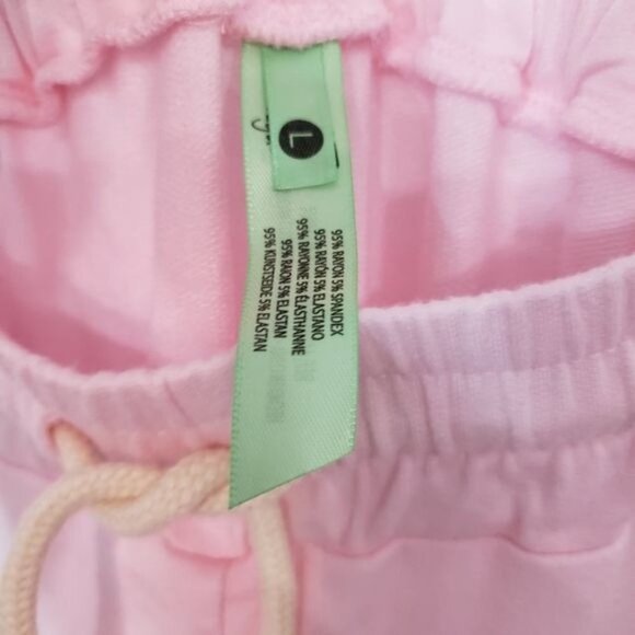 Honeydew Pink Sweatpants with Rainbow Patch Size Large - Picture 6 of 7